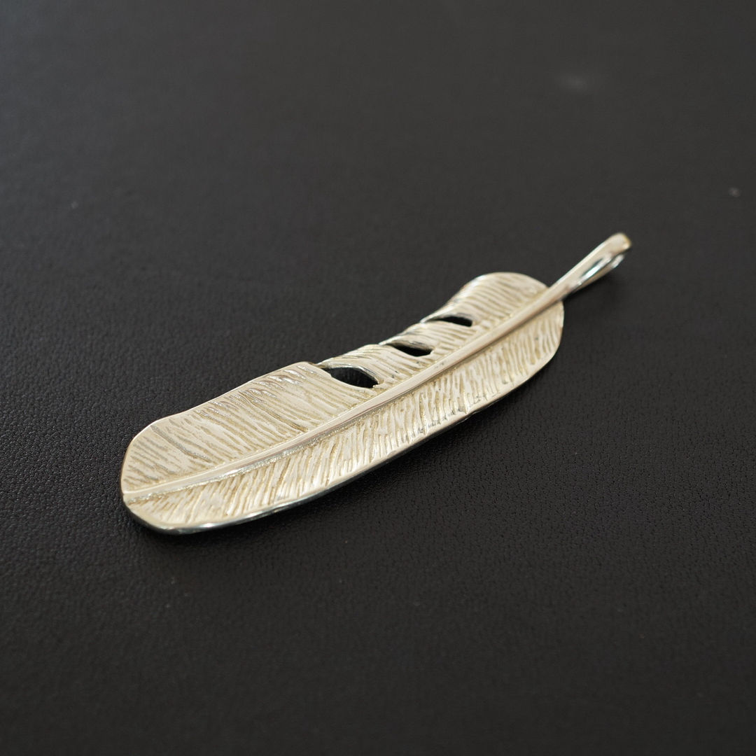 【威福五金】rm31-r 纯铜羽毛吊坠(单只) 纯铜财布扣 白铜本色