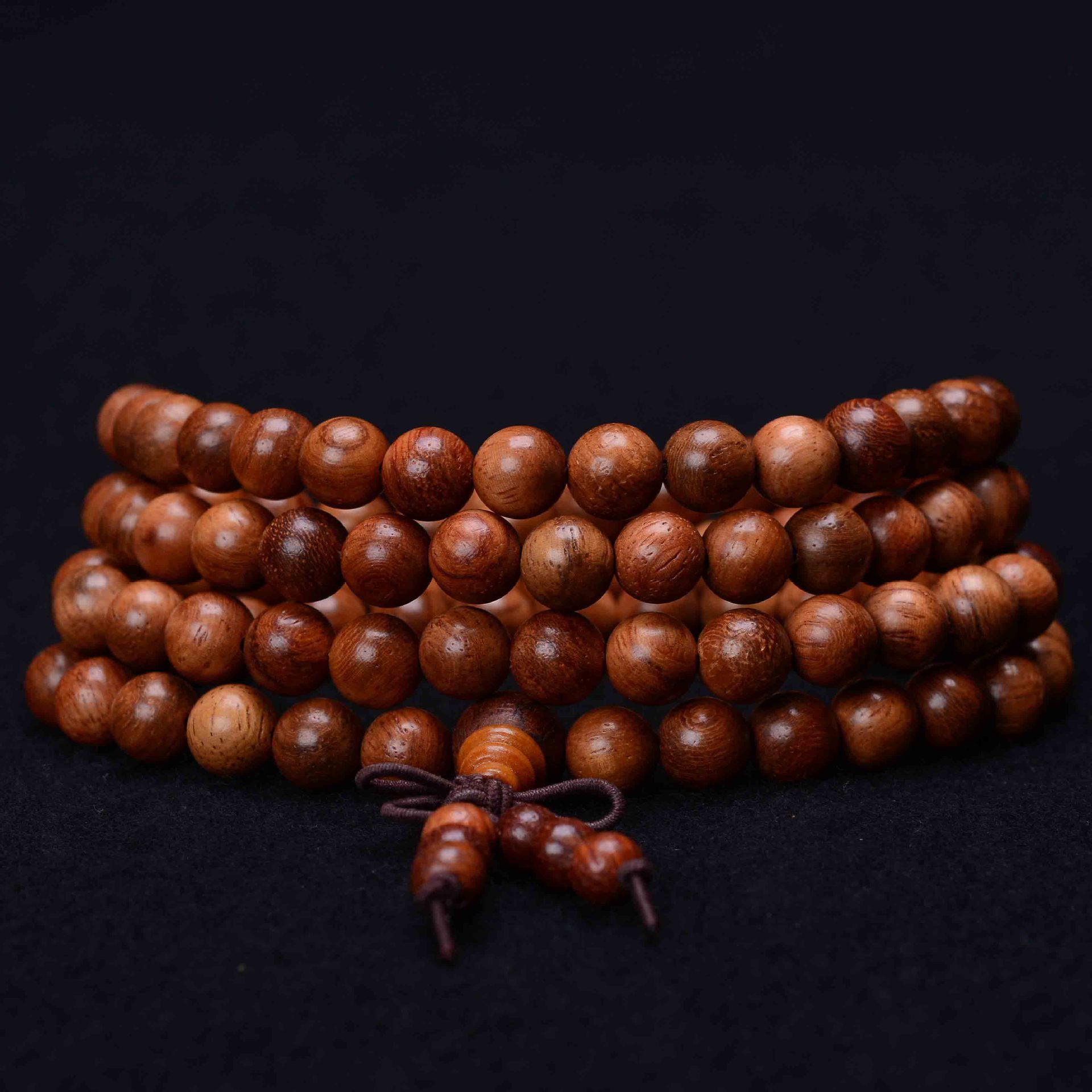 厂家批发 缅甸花梨木佛珠手串手链 108颗草花梨佛珠手链批发