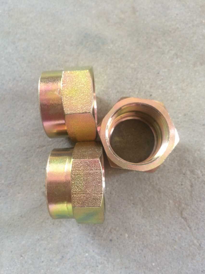 厂家供应胶管接头公英美制加厚后锁螺母液压油管接头锁母