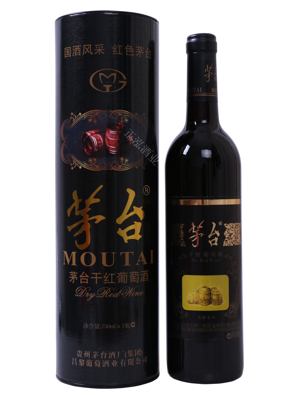 茅台国酿圆桶干红葡萄酒 贵州茅台集团 红酒批发团购