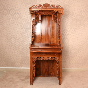 亿诺客厅系列fk10002双龙二位神楼 直销红木实木神台佛龛关公供桌