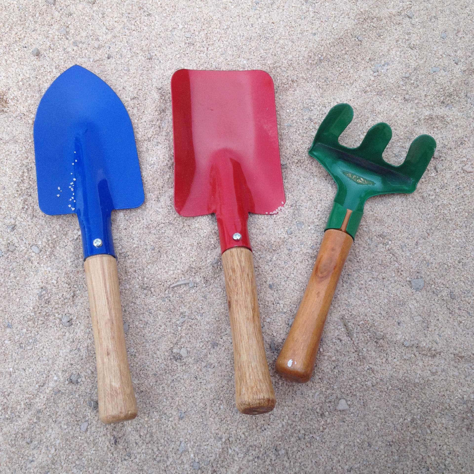 儿童沙滩玩具 铁铲三件套 铁质沙滩铲子 园艺盆栽工具 铲子 铁铲