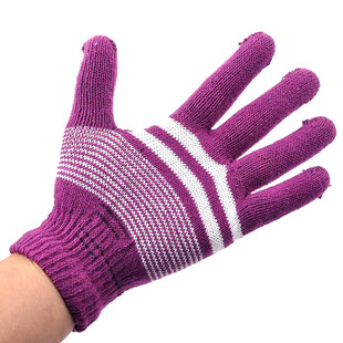 多色针织分指手套女士保暖五指手套全指魔术手套半指男士户外运动