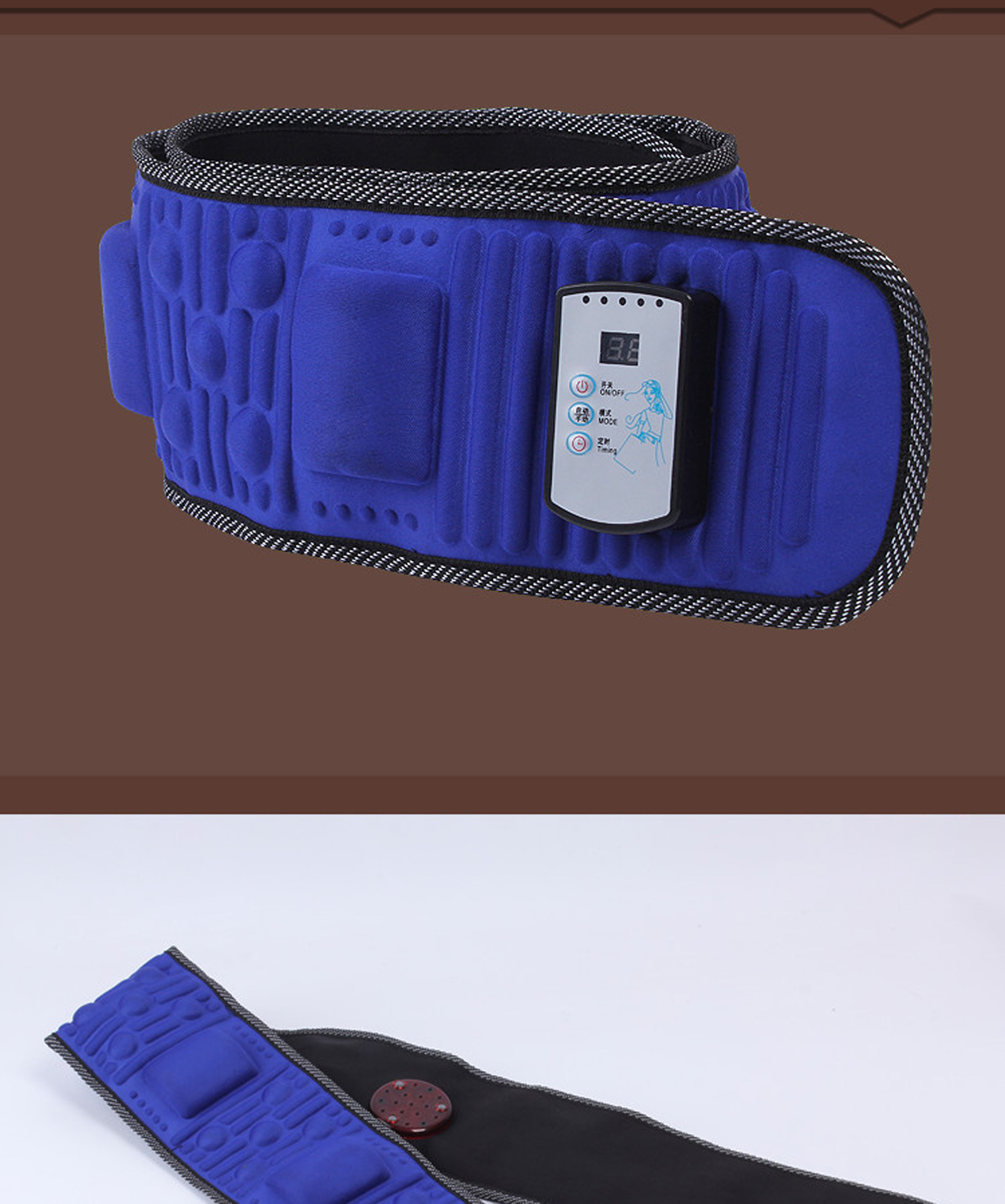 直销x5倍瘦豪华版甩脂腰带8种模式瘦身腰带震动按摩腰带减肥器材