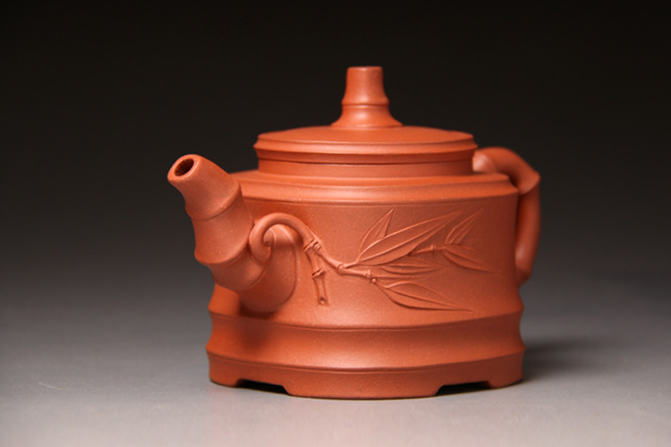 宜兴仙昂茶具名家正品沈陆仙全手工精品原矿清水泥四方竹鼎