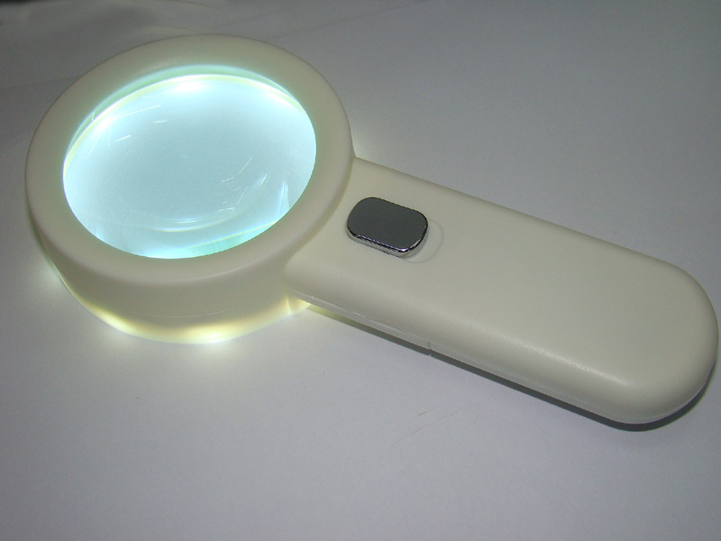 鉴赏高倍放大镜 带灯放大镜 双层镜片放大镜