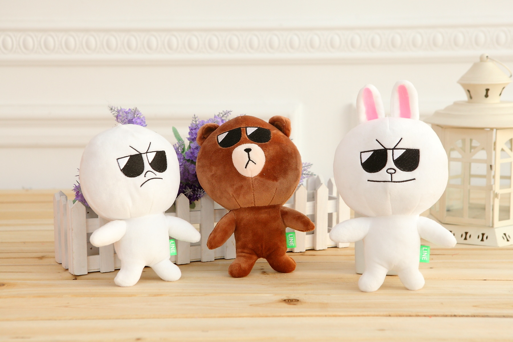 日本人气line app挂件 布朗熊玩偶可妮兔 馒头人毛绒玩具公仔挂件