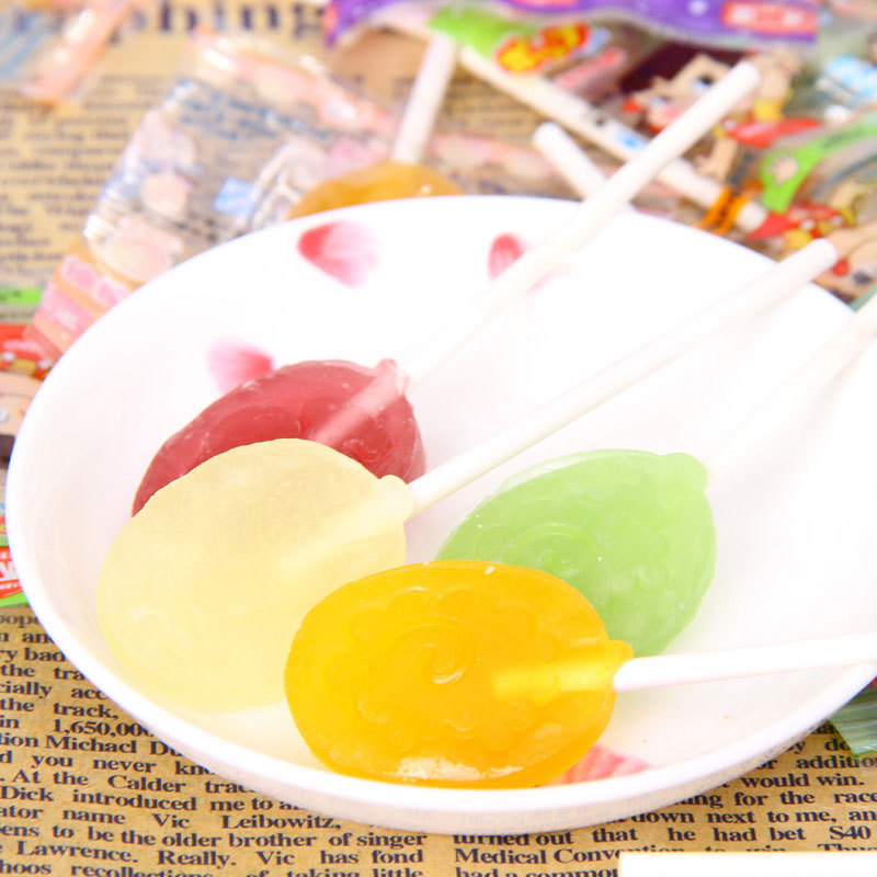 过年年货散装休闲零食食品糖果批发 8支安全纸棒不二家棒棒糖散装