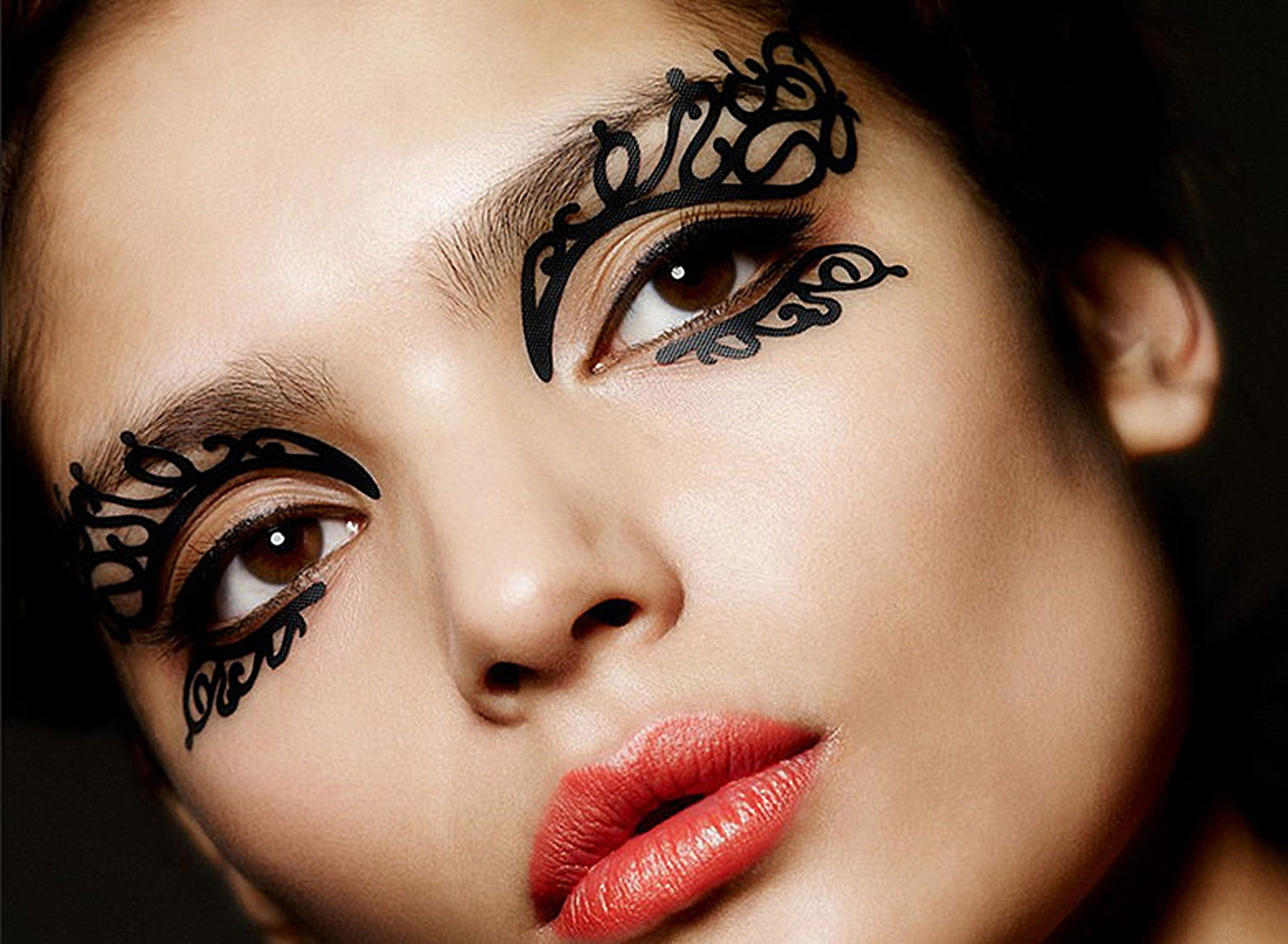 巴黎时尚创意新秀镂空艺术剪纸眼贴 艺术舞台妆用眼部彩绘贴纸