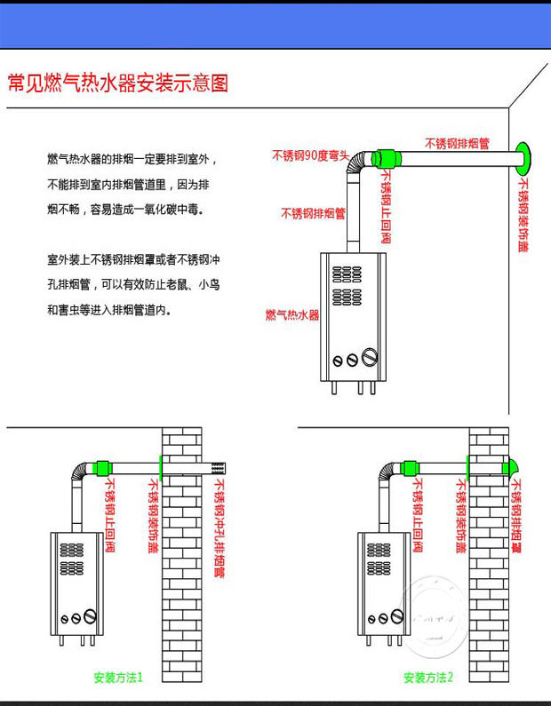 厂家直销燃气热水器不锈钢排烟管 不锈钢排气管 排烟弯头10cm