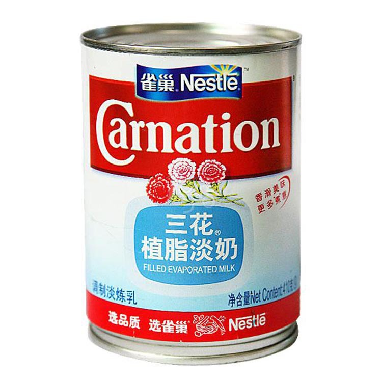 雀巢三花植脂淡奶410g罐装 乳制品 冲调港式奶茶/咖啡专用_液体乳类_