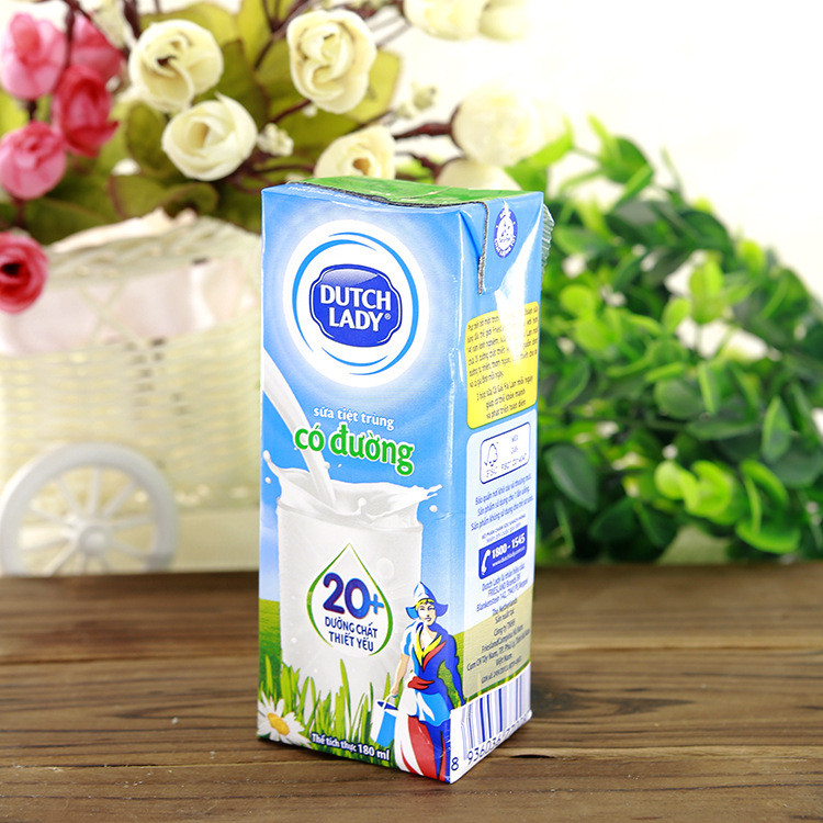 进口荷兰 dutch lady子母奶纯牛奶 原味180ml