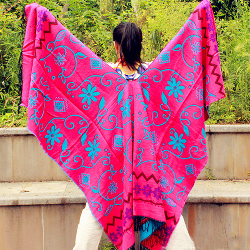 2015波西米亚风格大披肩,春夏秋冬均可使用,两面衣服随心搭!
