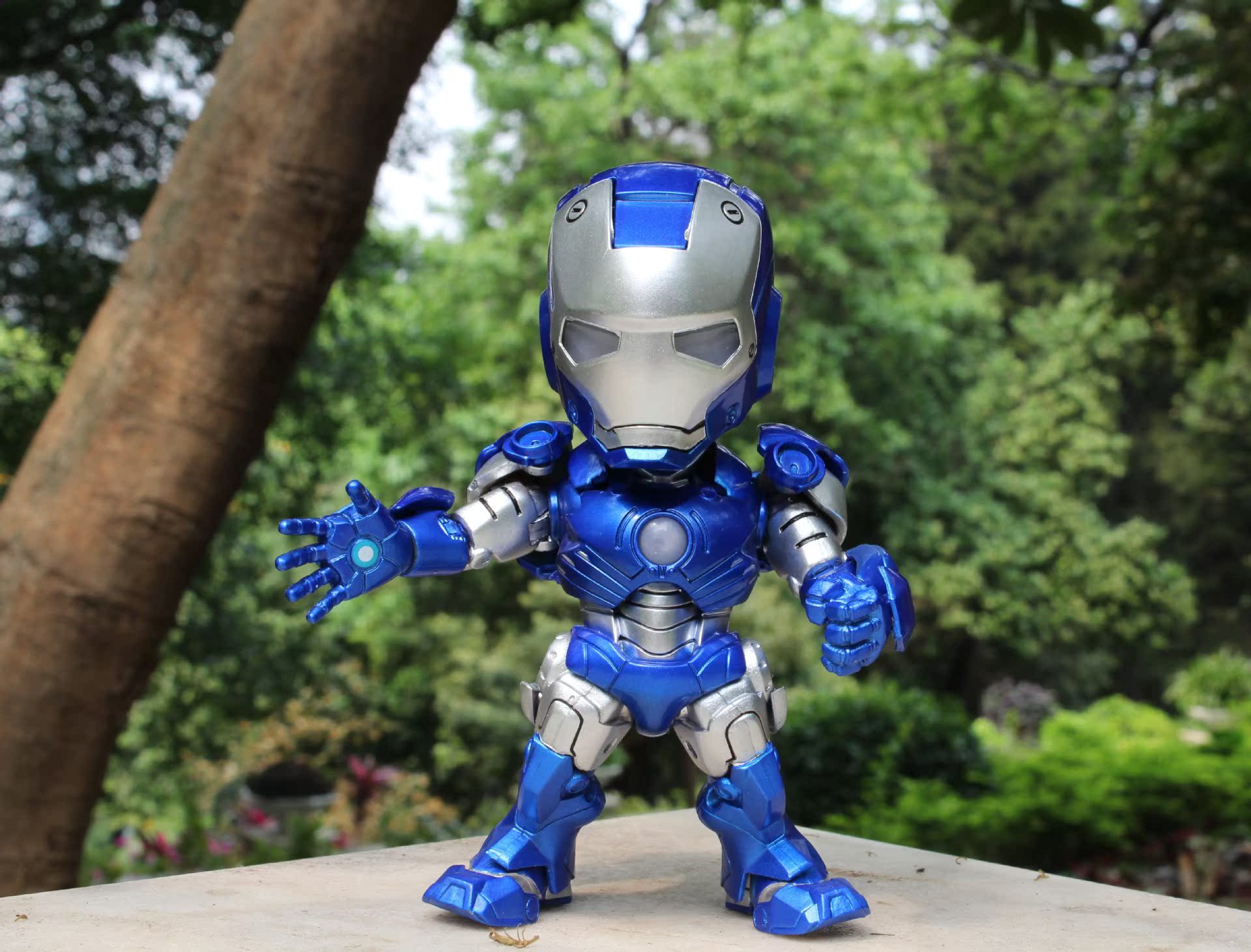 動漫批發 q版聲控鋼鐵俠3 iron man mark iii mk4 q版手辦圖片_11