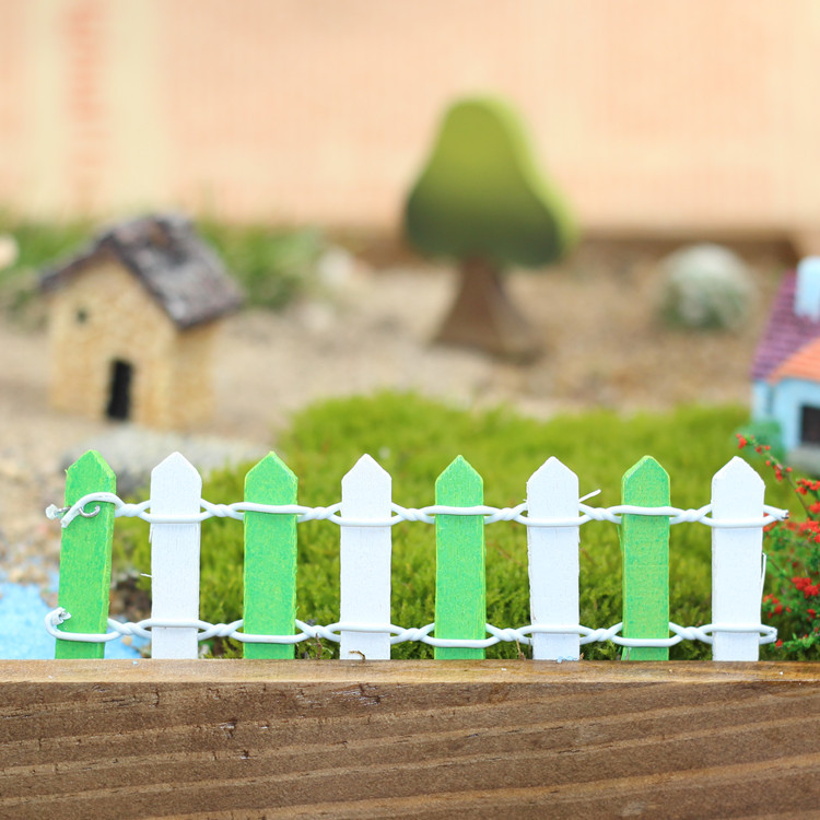 微景观木质栅栏 生态瓶 多肉植物造景配件 双色 篱笆 微景观必备