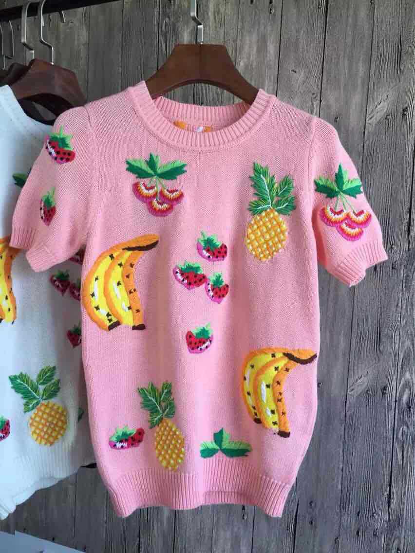 水果针织毛衣套头