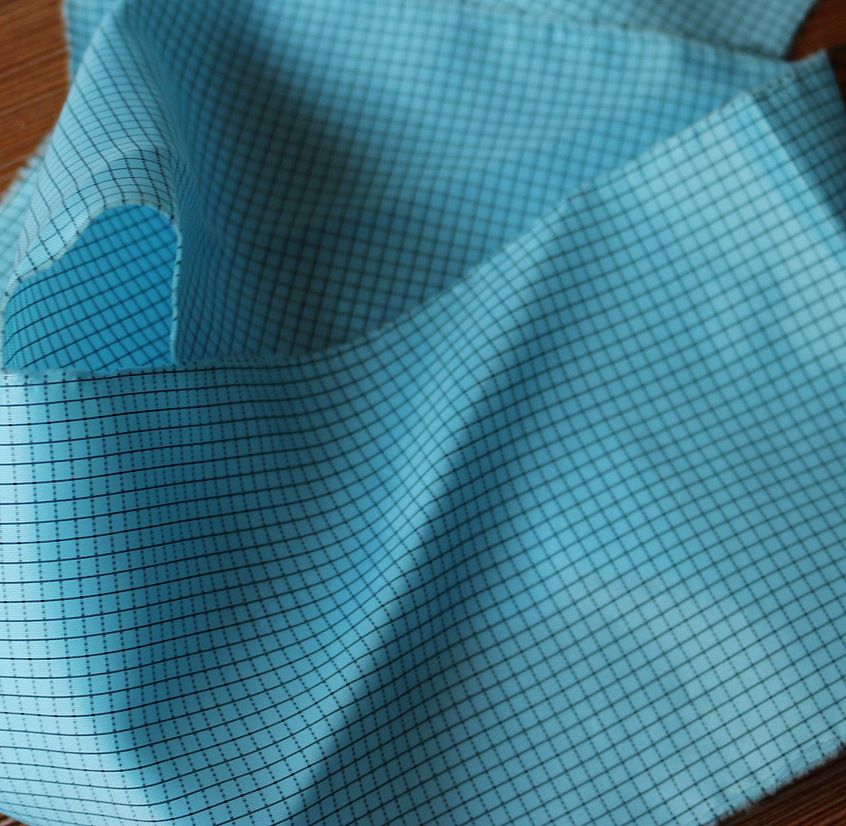 25cm格子防静电布料,摩擦电阻 150v的防静电面料