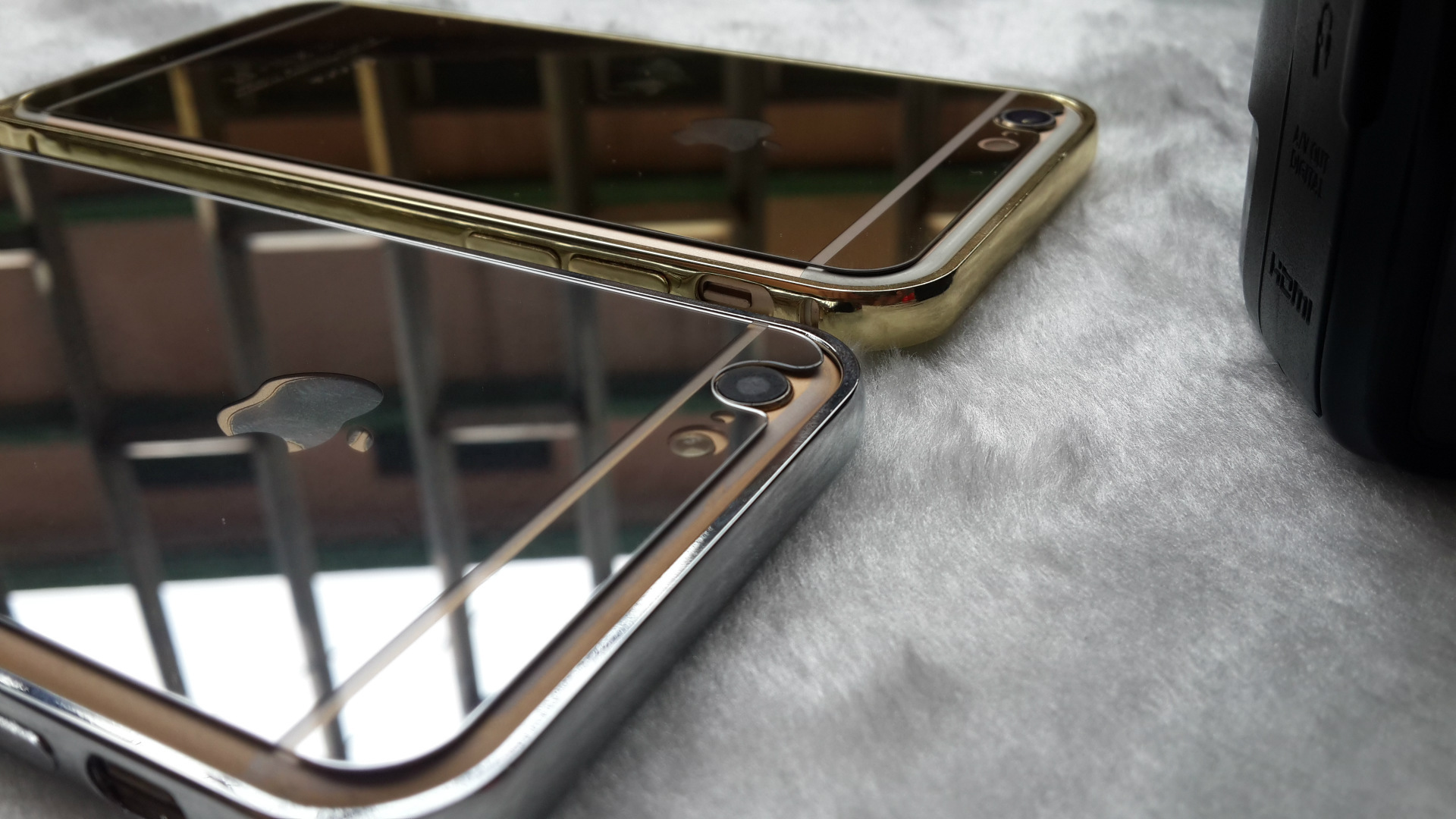 iphone6s plus电镀彩色钢化玻璃膜 苹果5s玫瑰金镜子前后手机贴膜