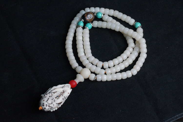 菩提根天珠千眼佛手项链 (2)