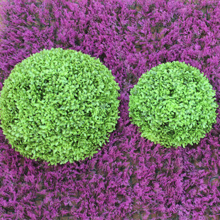 仿真花 仿真塑料花生叶草球植物绿化装饰用品空间悬挂草球批发