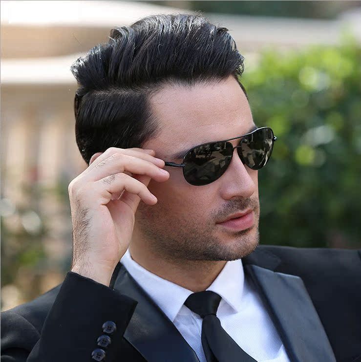 开车专用正品偏光蛤蟆镜男潮人 司机弹框腿墨镜 炫酷驾驶太阳镜