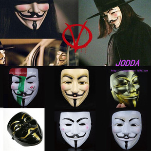 电影v字仇杀队面具v字主题面具/v怪客v脸万圣节化装舞会舞会面具