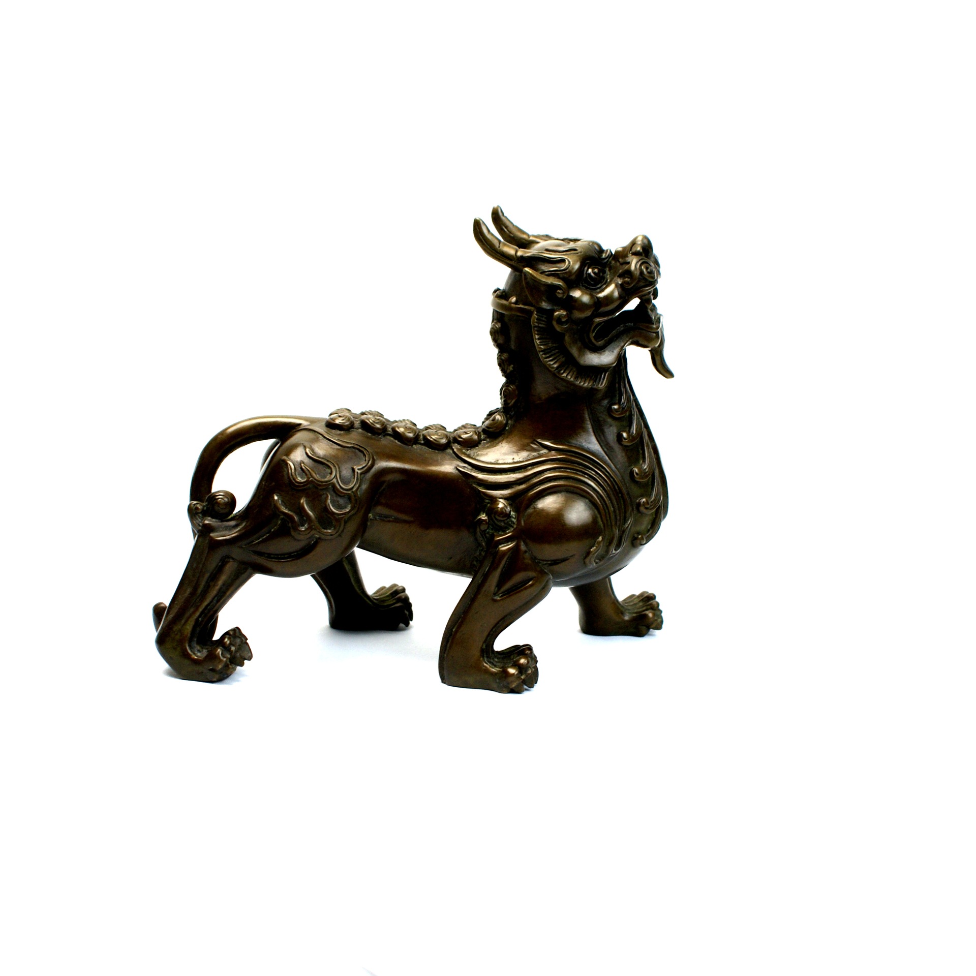 安徽铜陵厂家直销纯铜威武麒麟 招财镇宅麒麟摆件 招财送福瑞兽铜摆件