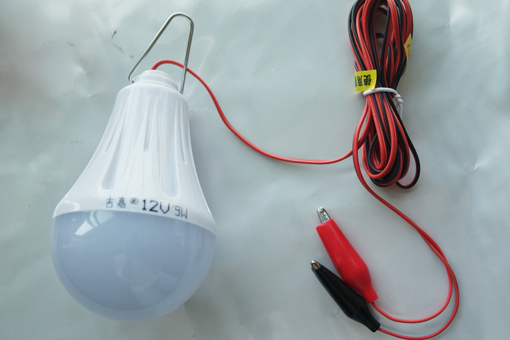 9w电瓶灯12vled照明灯节能灯led夜市灯led地摊灯夹线灯led光源