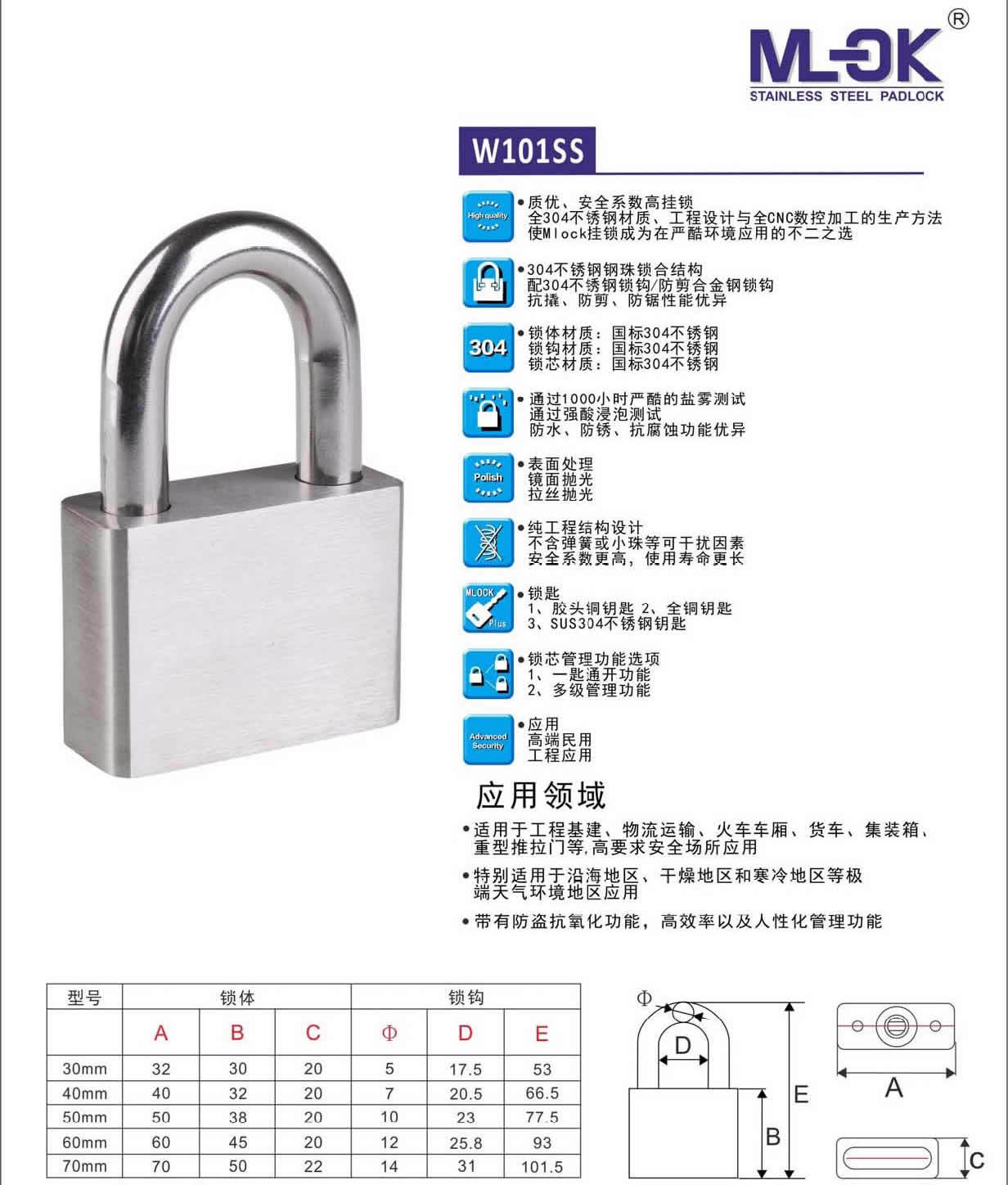 挂锁的规格型号和照片图片