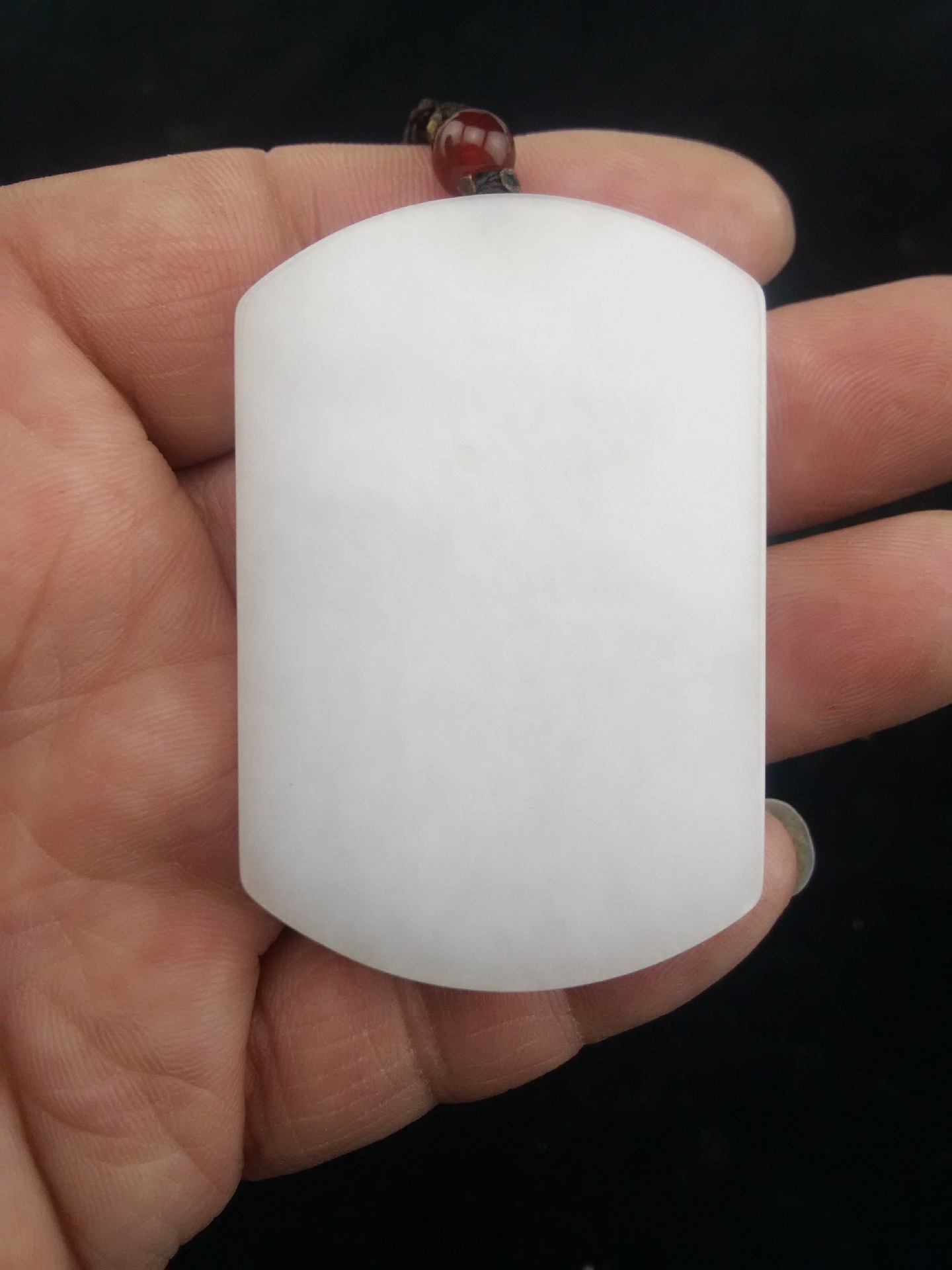 天然新疆白玉吊坠平安无事牌挂件石英岩玉平安牌挂件男女款批发