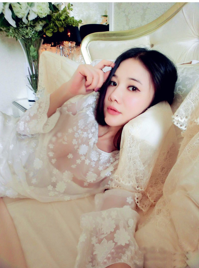 2015夏装刘钰懿明星同款贴花假两件套 新款绣花真丝连衣裙长裙