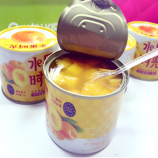 水果时光黄桃罐头210g易拉罐装水果罐头微商美食微信手工零食批