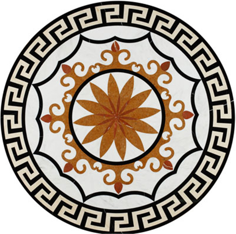 供应陶瓷地面拼花 瓷砖水刀拼花 大理石水刀拼花