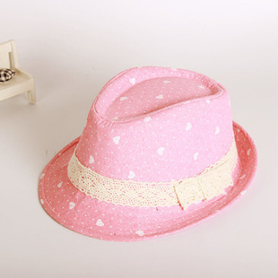 点点爱心儿童礼帽 宝宝帽子 春秋季男童女童爵士帽 夏天太阳帽