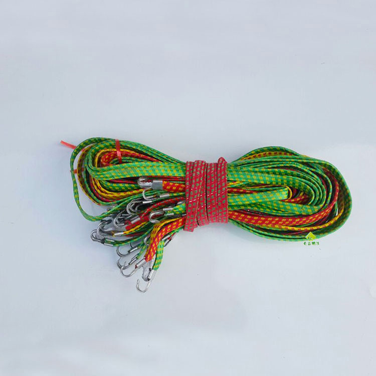 刹车绳 封车绳 弹力橡皮筋织带 带钩行李绳 一元店日用百货