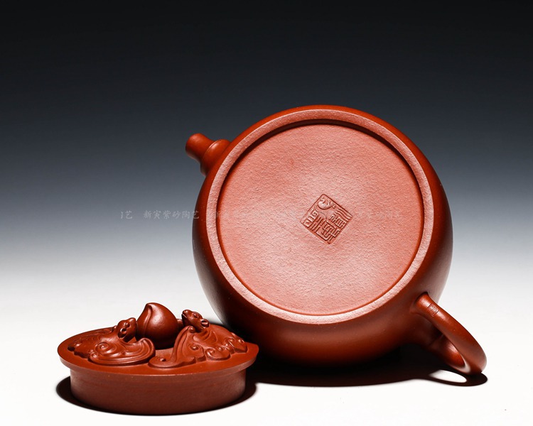 宜兴紫砂壶 一厂老壶 季益顺款 【福寿】壶 410cc