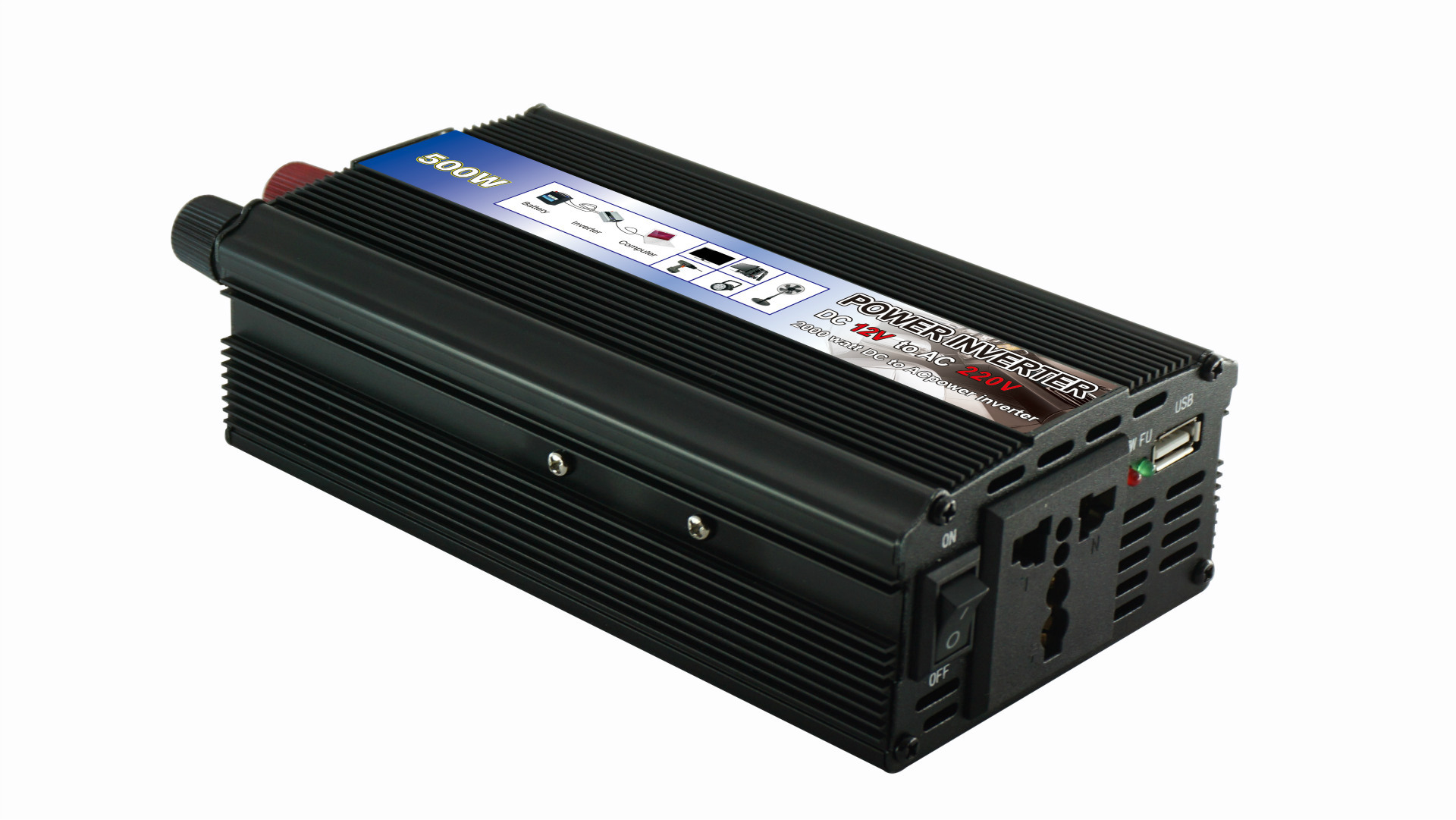 家用逆变器60v-220v 车载逆变器应急电源电源转换器修正波500w