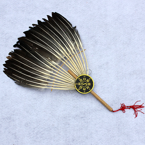 批发供应大孔明扇 鹅毛扇 羽毛扇 诸葛亮八卦扇子 礼品扇