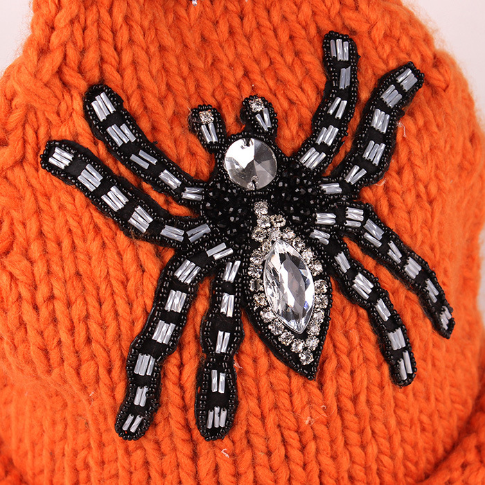 服饰配件,饰品 帽子 尖角套头针织毛线帽独家手工帽可定做 糖果色蜘蛛