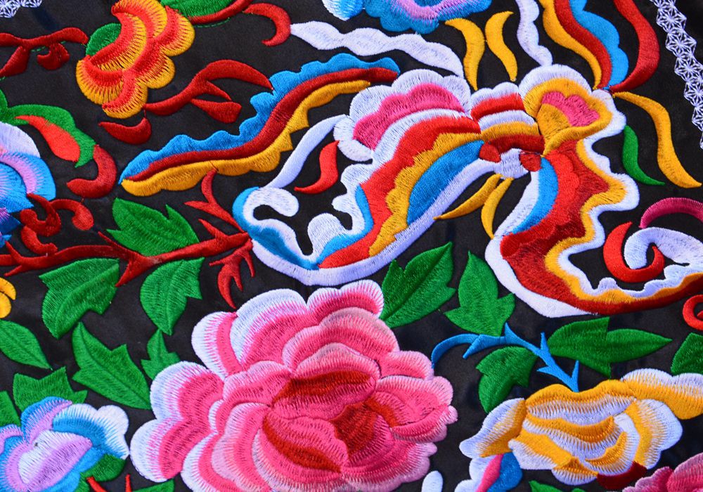 中国民族风绣花绣片机绣刺绣 箱包服装补丁布贴辅料配件 原材料