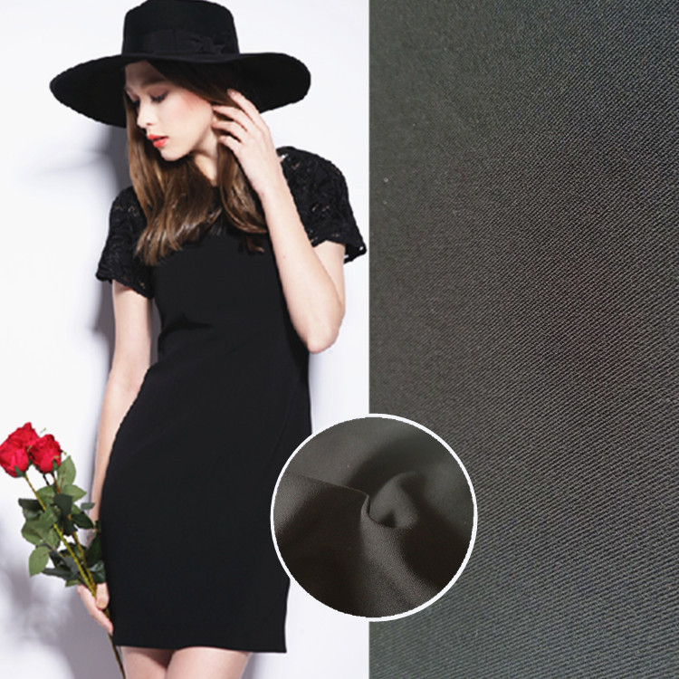 2015厂家直销 tr斜纹交织弹力布 春夏时装连衣裙弹力面料