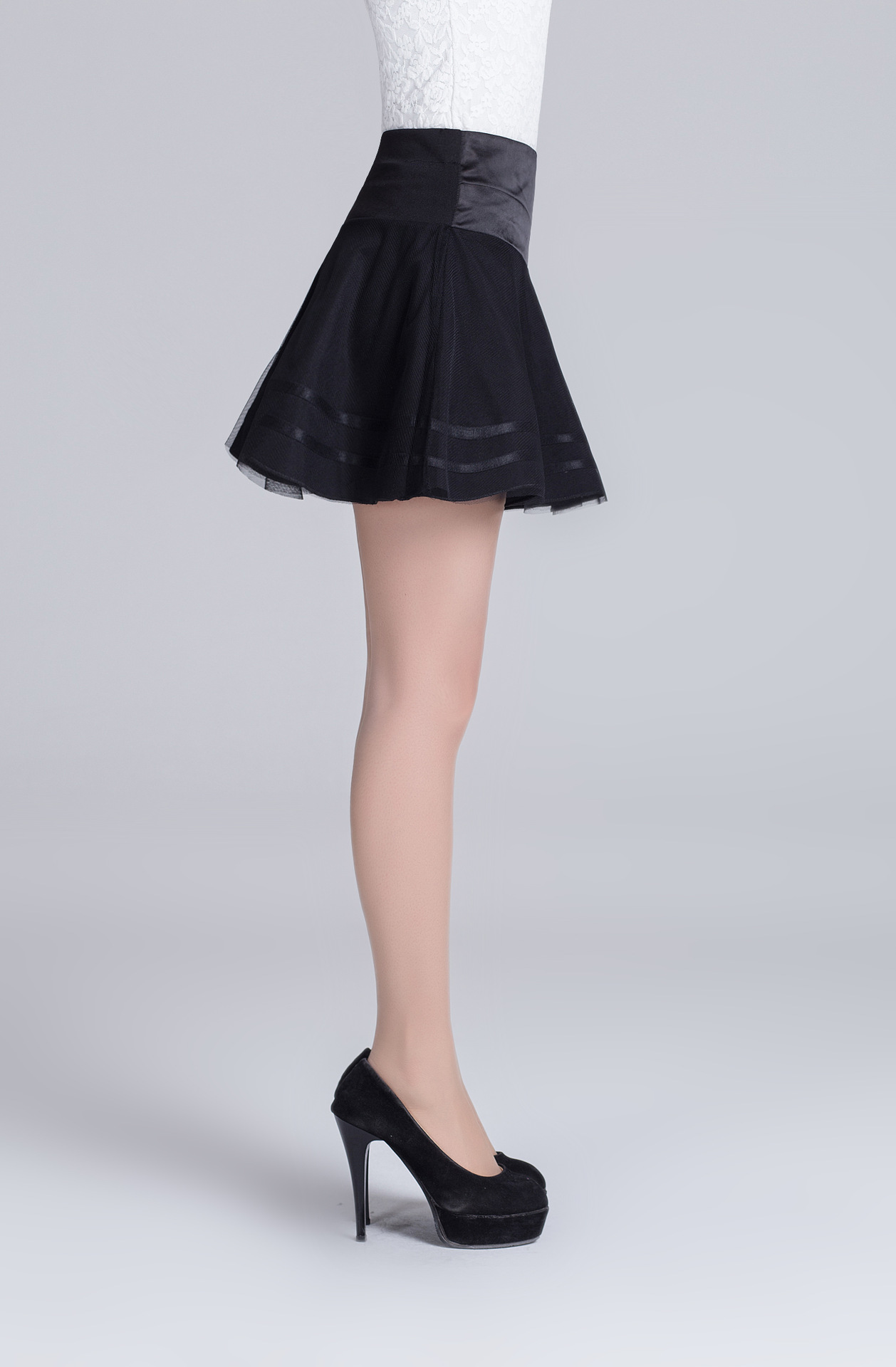 2015夏季新款韩版短裙中腰大摆半身裙百褶显瘦a字裙纯色百搭批发