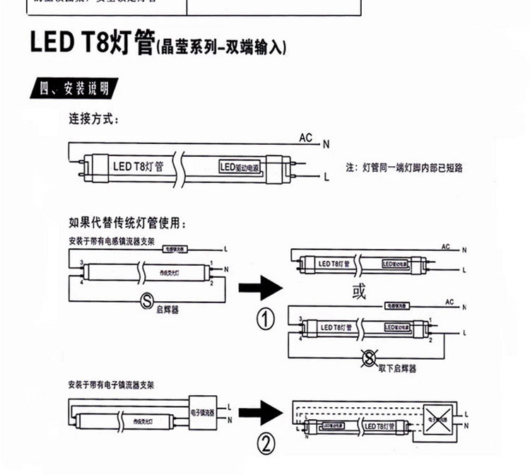 led支架灯安装图解图片