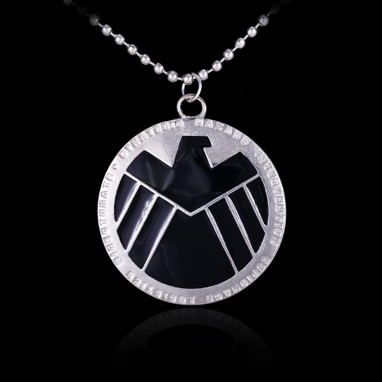 火爆上新 高品质欧美影视神盾局徽章项链 精工滴油吊坠批发