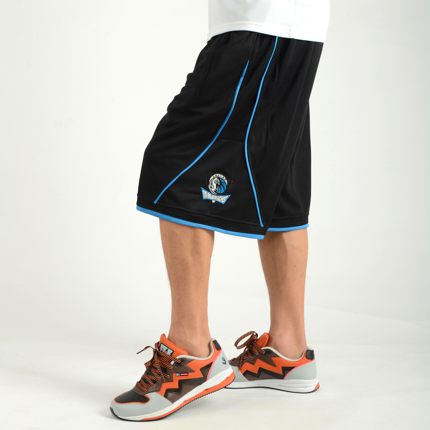 nba小牛队篮球男夏季薄款健身运动中裤训练裤七分裤休闲裤