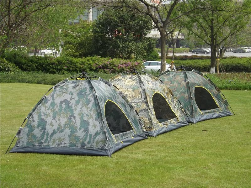 正品户外2人野营迷彩防水防紫外线情侣自动帐篷 厂家直销一件代发