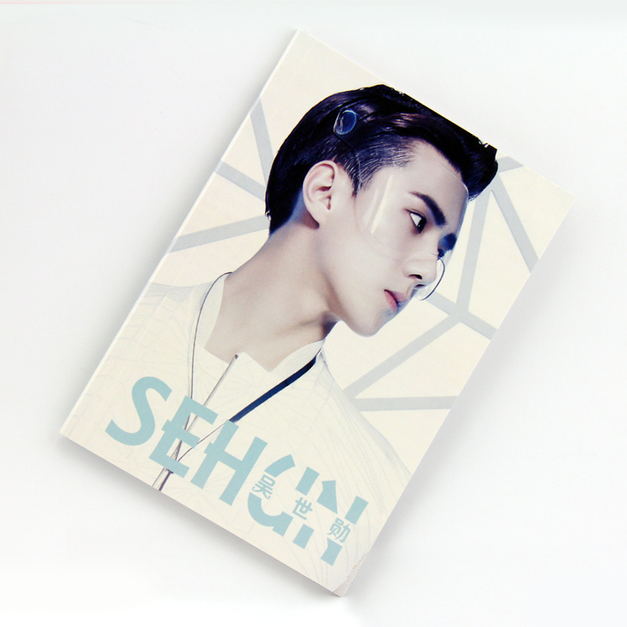 笔记本,记事本-韩国明星 exo吴世勋 封面镀膜 a5 笔记本 软抄本 本子