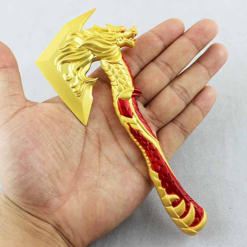 穿越cf周边 斧子 15厘米战斧 龙啸手斧 带皮套战龙斧子 斧头