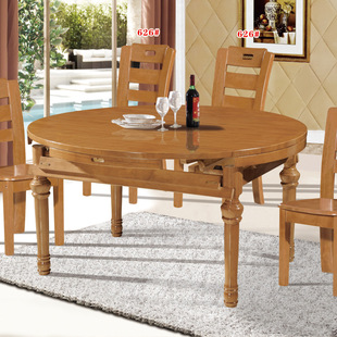 厂家直销简约现代成套餐桌椅 全泰国进口橡木 木轨跳台 餐厅家具