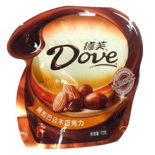 德芙原粒榛仁巴旦木巧克力72g